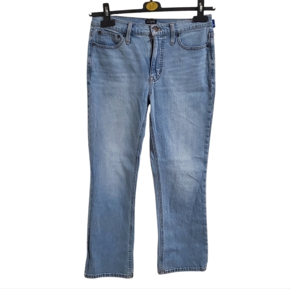 J. Crew Denim - J. Crew Womens Mid Rise Flare Leg Crop Jeans Size 27 Blue Medium Wash Denim
